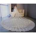 V023 Luxury Cathedral veil For Wedding 350cm Lace Edge Bridal Veil Long lace wedding veil